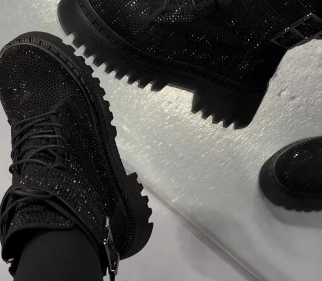 Fashion Full Crystal Stone Boots